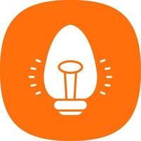 Light Bulb Glyph Curve Icon Design vector