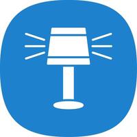 Lamp Glyph Curve Icon Design vector