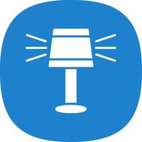 Lamp Glyph Curve Icon Design vector