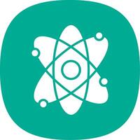 Atom Glyph Curve Icon Design vector