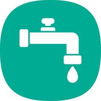 Faucet Glyph Curve Icon Design vector