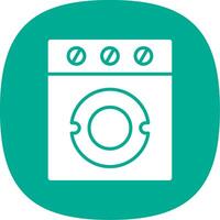 Washer Glyph Curve Icon Design vector