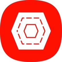 Nut Glyph Curve Icon Design vector