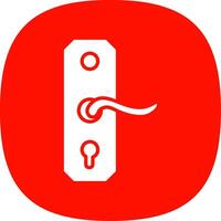 Door Handle Glyph Curve Icon Design vector