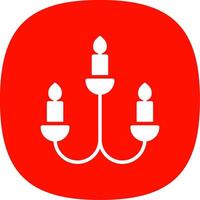 Candelabrum Glyph Curve Icon Design vector