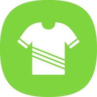 Shirt Glyph Curve Icon Design vector