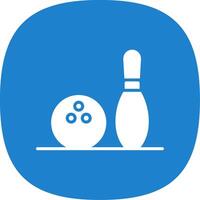 Bowling Glyph Curve Icon Design vector