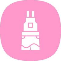 Dungarees Glyph Curve Icon Design vector