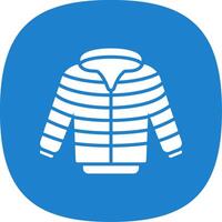 chaqueta glifo curva icono diseño vector