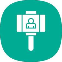 Vlogger Glyph Curve Icon Design vector