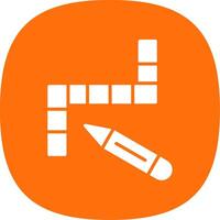 Crossword Glyph Curve Icon Design vector