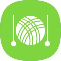 Knitting Glyph Curve Icon Design vector