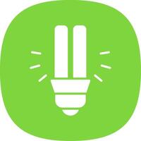 Light Bulb Glyph Curve Icon Design vector
