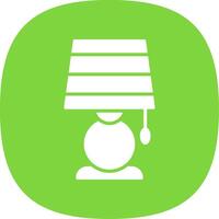 Lamp Glyph Curve Icon Design vector