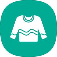 Jumper Glyph Curve Icon Design vector