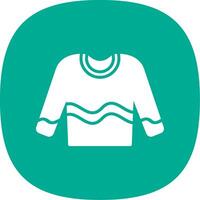 Jumper Glyph Curve Icon Design vector