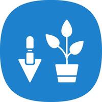 Gardening Glyph Curve Icon Design vector