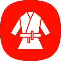 Kimono Glyph Curve Icon Design vector