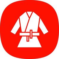 kimono glifo curva icono diseño vector