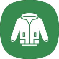 Jacket Glyph Curve Icon Design vector