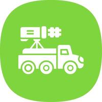 Truck Glyph Curve Icon Design vector