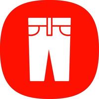 Jeans Glyph Curve Icon Design vector