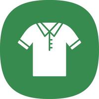 Polo Shirt Glyph Curve Icon Design vector