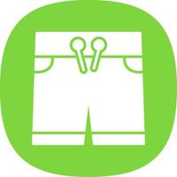 Shorts Glyph Curve Icon Design vector