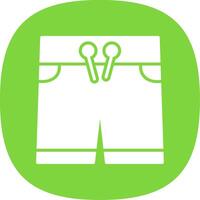 Shorts Glyph Curve Icon Design vector