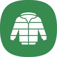 Jacket Glyph Curve Icon Design vector