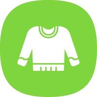Jumper Glyph Curve Icon Design vector