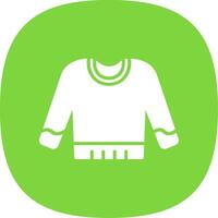 Jumper Glyph Curve Icon Design vector