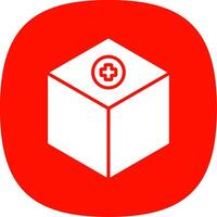 Box Glyph Curve Icon Design vector