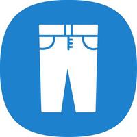 Jeans Glyph Curve Icon Design vector