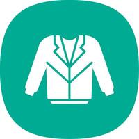 Coat Glyph Curve Icon Design vector