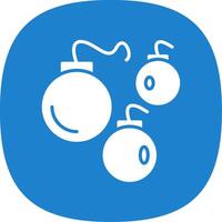 Bombs Glyph Curve Icon Design vector