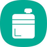 Flask Glyph Curve Icon Design vector