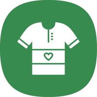 camisa glifo curva icono diseño vector