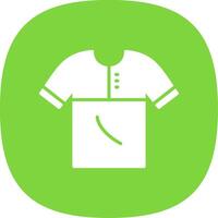 Shirt Glyph Curve Icon Design vector