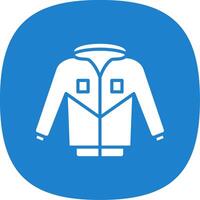 Jacket Glyph Curve Icon Design vector