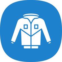 Jacket Glyph Curve Icon Design vector