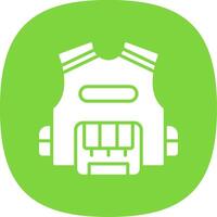 Vest Glyph Curve Icon Design vector