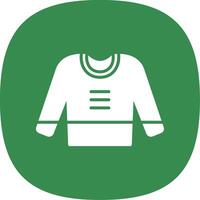 Jumper Glyph Curve Icon Design vector