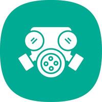 Mask Glyph Curve Icon Design vector