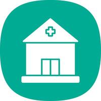 Building Glyph Curve Icon Design vector