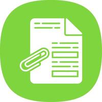 Document Glyph Curve Icon Design vector