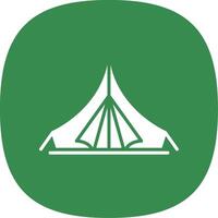 Tent Glyph Curve Icon Design vector