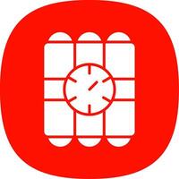 C4 Glyph Curve Icon Design vector