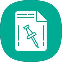 Document Glyph Curve Icon Design vector