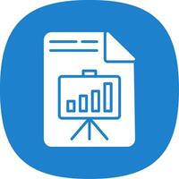 Presentation Glyph Curve Icon Design vector